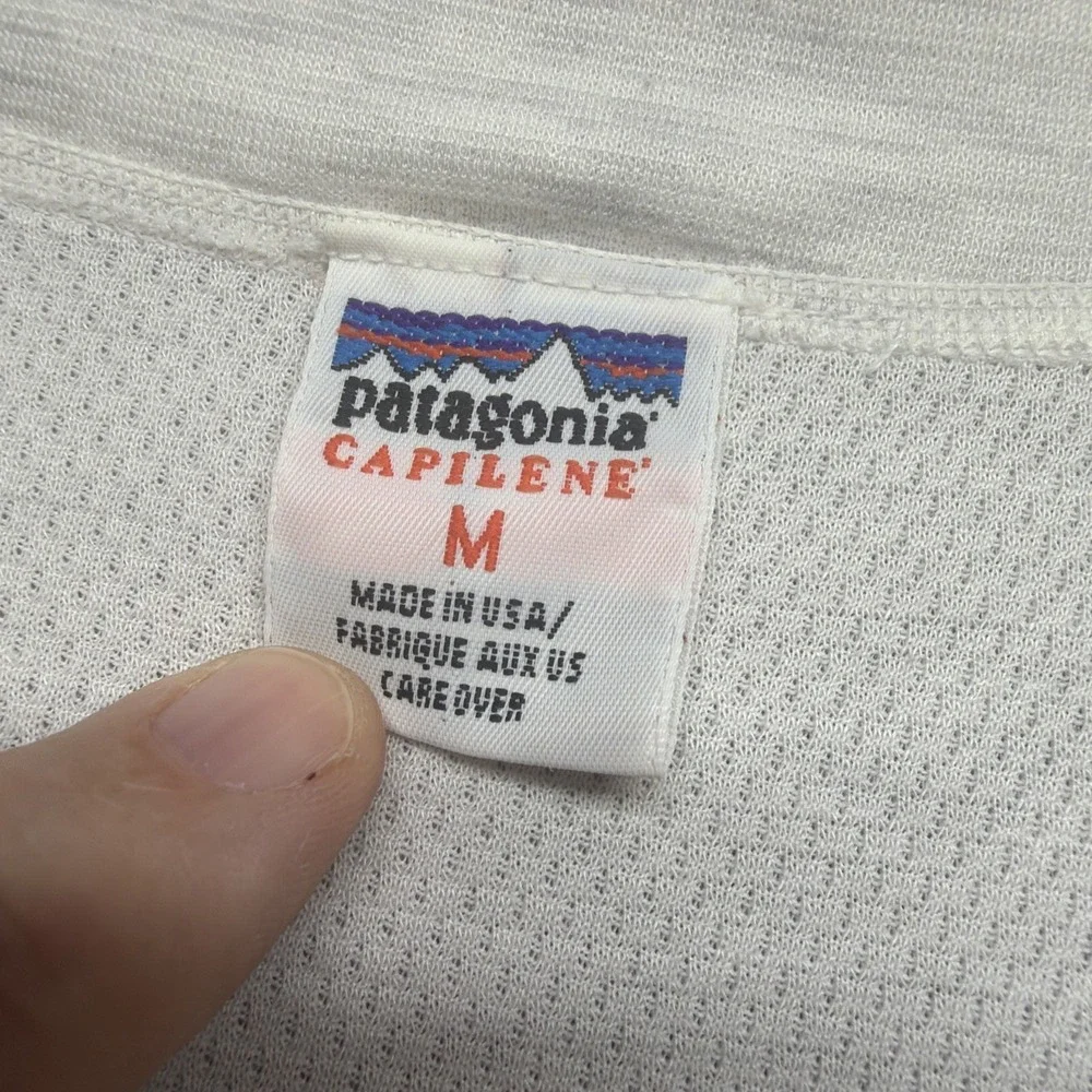 Patagonia Capilene Quarter Zip Base Layer‎ Pullover White Men's Medium